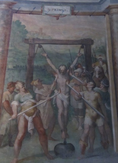 Antonio Tempesta. Martirio di San Primo (1586). Roma, Santo Stefano Rotondo